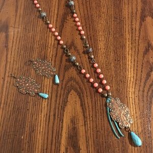 Pink Panache Necklace and Earring Set